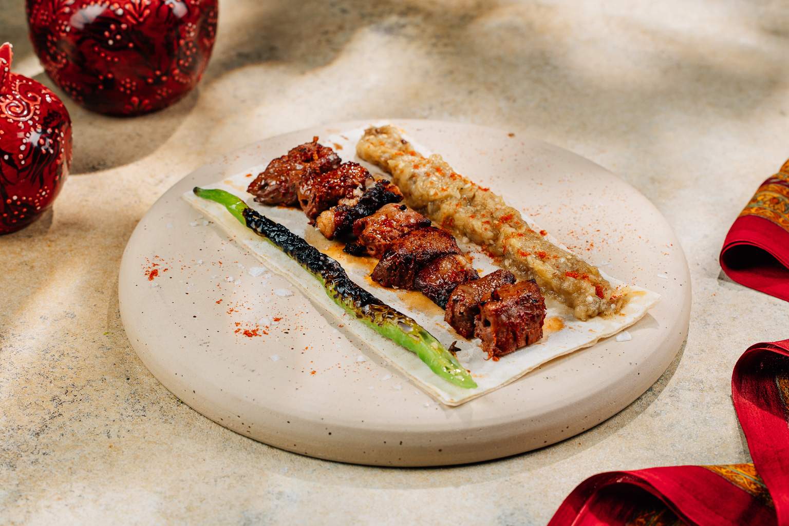 Diced meat Skewer