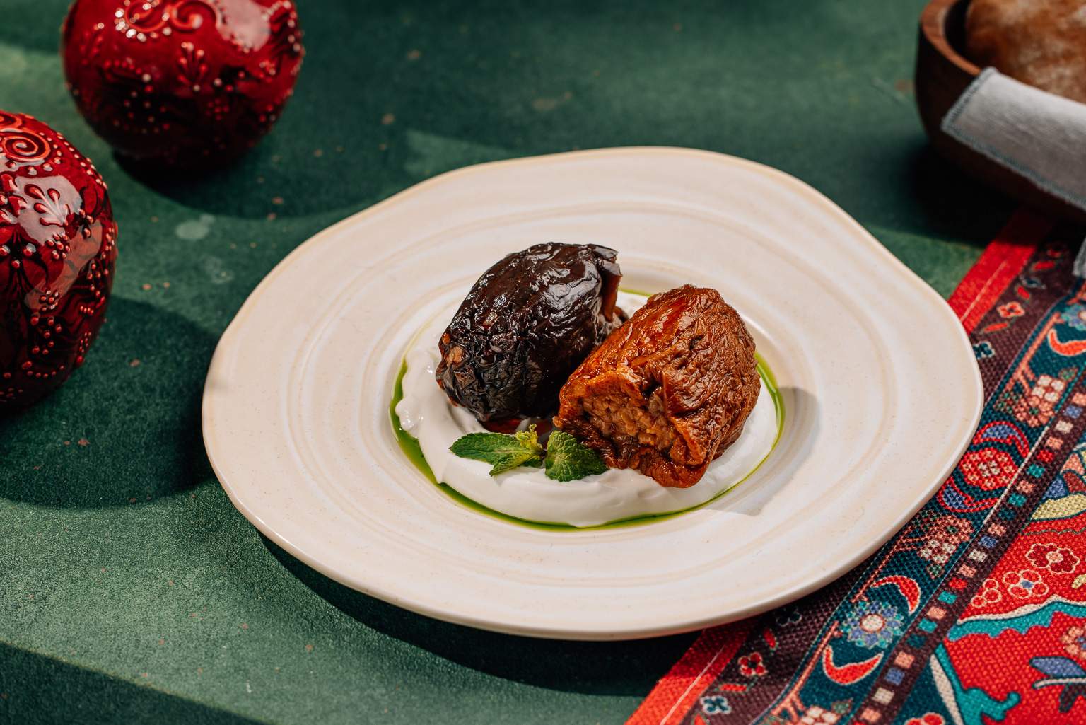 With olive oil Dolma